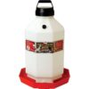 Little Giant PPF7 7 Gallon Capacity Hanging Automatic Poultry Waterer Dispenser for Chickens and Game Birds, Red