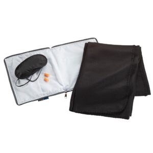 BeWell Ultimate Comfort Travel Set (4pc set: Eye Mask, Pillow, Blanket, Ear Plugs)