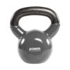 Power Systems Premium Vinyl Covered Cast Iron Kettlebell Prime Home Gym Exercise Weight Training Accessory, 18 Pounds, Gray