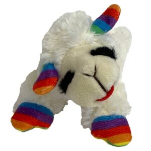 Multipet Pride Lamb Chop Rainbow Stripes Dog Toy - 6"