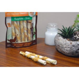 Nutri Chomps Pork Real Chicken Wrapped Mini Chewy Twist Dog Treats - 12ct