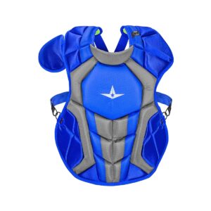 All-Star Sports S7 Axis Ages 9 to 12 Protective Baseball Catchers Gear Set with Mask Helmet, Chest Protector, and Leg Guards, Royal