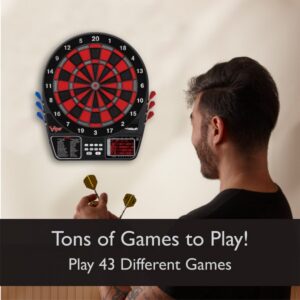 Viper 797 Electronic Soft Tip Dartboard Cabinet Set with Darts for Game Room