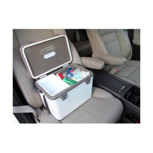 Engel 30-Quart 48 Can Portable Leak-Proof Compact Lightweight Insulated Airtight Hard Drybox Cooler for Fishing, Hunting, and Camping, Silver