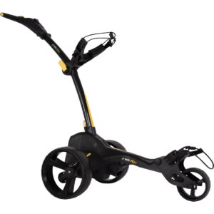 MGI Zip X1 Electric Golf Push Cart Swivel Wheel Caddie with Accessories, Black
