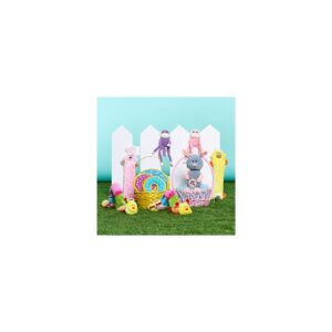 ZippyPaws - Spencer The Crinkle Monkey Dog Toy, Squeaker and Crinkle Plush Toy - Pink, Small