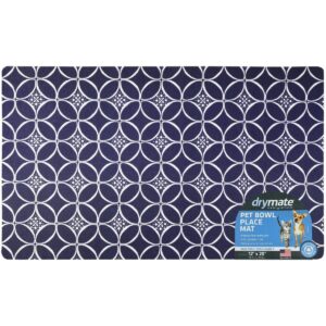 Drymate Dog and Cat Feeding Placemat - Geometric Indigo
