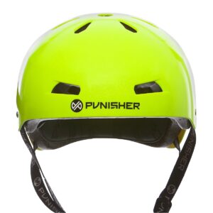Punisher Skateboards Skateboard Helmet Neon Yellow
