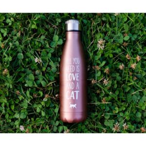 Pearhead Water Bottle - All You Need is Love and a Cat - 17oz