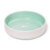 2Cup Cat & Dog Dish Bowl with Debossed & Resist Pattern - Hungry - Green & White - Boots & Barkley™