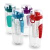 Gibson Home Rockland 4 Piece 32 Ounce Hydration Water Bottle Set in Assorted Colors