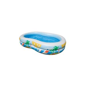 Intex 8.5’x5.25’x18” Seaside Paradise Inflatable Kiddie Pool & Electric Air Pump