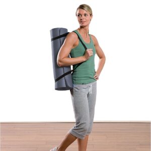 Pure Fitness Extra Thick High Density Exercise & Yoga Mat - Charcoal (12mm)