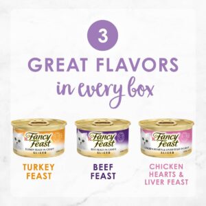 Purina Fancy Feast Sliced Poultry & Beef Collection Gourmet Wet Cat Food - 3oz/24ct Variety Pack