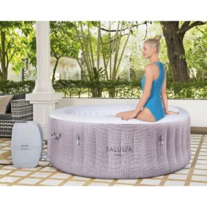 Bestway SaluSpa 71 x 26 Inch 2 to 4 Person Outdoor Inflatable Portable Cancun AirJet Hot Tub Pool Spa with Cover, Pump, and Filter