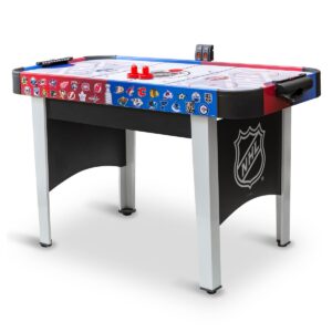 EastPoint Sports 48 Inch Rush NHL Electronic Indoor Hover Hockey Game Table Set with 2 Pucks, 2 Pushers, and LED Scoring for Multiple Player Air Play