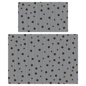 Drymate Multi-Use Paw Stripe Pet Mat Set - Gray (2ct)