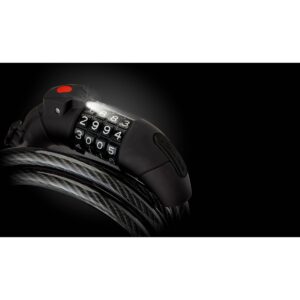 Schwinn 5' x 12mm Cable Lighted Lock Combo - Black