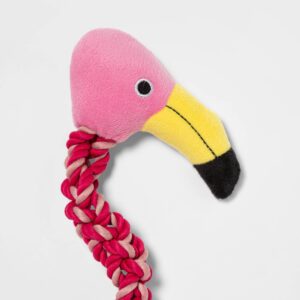 Flamingo Rope Dog Toy - Pink - M - Sun Squad™