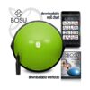 Bosu 72-10850LGNBLK Home Gym Equipment The Original Balance Trainer 65 cm Diameter, Black and Green