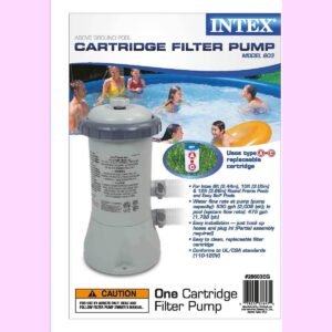 Intex Krystal Clear 530 GPH Replacement Pool Cartridge Filter Pump and Cover