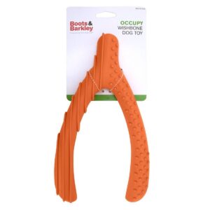 Rubber Wishbone Dog Toy - Orange - Boots & Barkley™