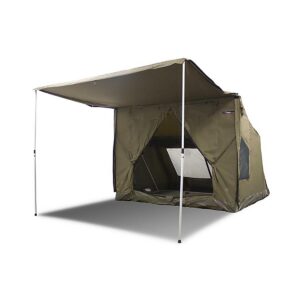 Oztent RV-5 Heavy Duty Waterproof 5-6 Person Instant Set Up Family Camping Tent Shelter with Attached Sun Awning, Green