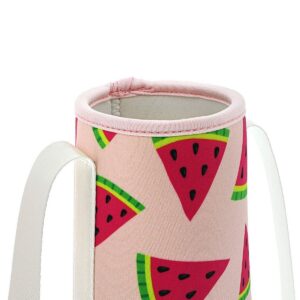 Juvale Wine Carrier Bag, 2-Pack Insulated Polyester Tote Bag with Shoulder Strap for Travel & Portable, Holds Standard Size Bottle of Wine, Watermelon