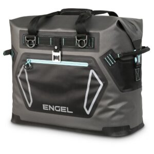 Engel HD30 Waterproof Soft-Sided Cooler Bag with Carry Handles and Shoulder Strap in Green and Gray for 48 Cans or 35 lbs of Ice