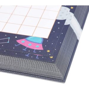 60-Pack Classroom Incentive Charts, Motivate Nice Behavior for Teachers Students, Space Themed, 6x5.25"
