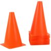 Juvale 12 Pack 9" Soccer Sports Training Traffic Cones, Agility Field Parking Safety Plastic Cones, Orange