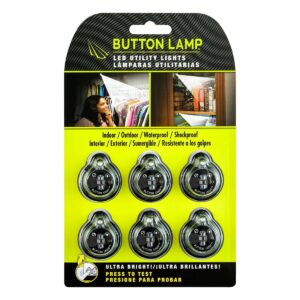 Button Lamp Adhesive LED Utility Light - 6pk