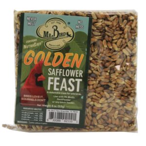 Home & Garden 4.5" 4 Small Cakes & Cage Set / 5 Bird Woodpecker Bug Nut Flaming Mr Bird - Bird And Wildlife Food