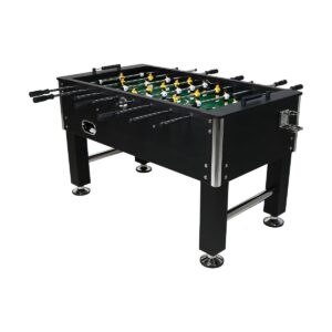 Sunnydaze Indoor Modern Style Foosball Soccer Game Table with Drink Holders and Manual Scorers - 55" - Black