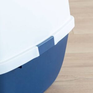 IRIS Jumbo Hooded Litter Box For Cats - Navy