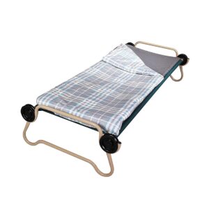 Disc-O-Bed Adult Duvalay Luxury Comfort Memory Foam Sleeping Pad and Duvet Topper, Ocean Plaid, Extra-Large