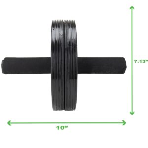 Mind Reader Dual Wheel Split Ab Roller, Black/Grey