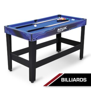 Eastpoint Sports Majik 54 In 4 in 1 Multi Game Combination Table Set w/ Billiards, Hockey, Table Tennis, & Foosball Gaming System for Indoor Game Play