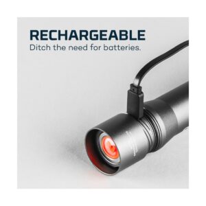 NEBO DAVINCI 1500 Lumen Waterproof Magnetic Handheld Flashlight with 4 Light Modes, Includes Rechargeable Battery and Detachable Lanyard