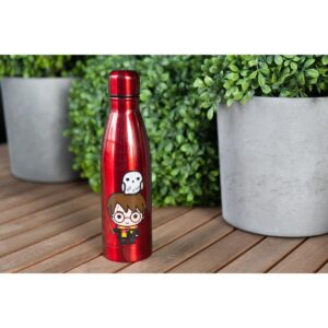 Seven20 Harry Potter & Hedwig Chibi Characters Aluminum Water Bottle | Holds 17 Ounces