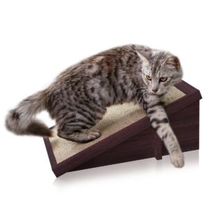 Way Basics Eco Incline Cat Scratcher - Espresso Brown