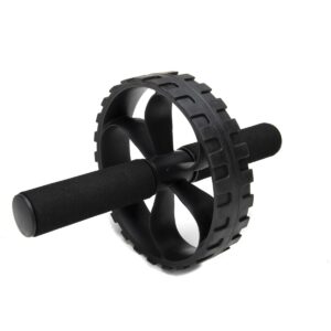 Mind Reader Ab Roller Wheel with Foam Grips, Black