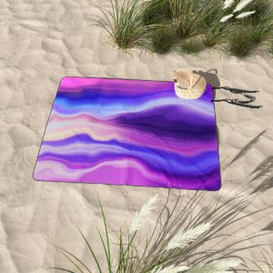Marta Barragan Camarasa Lilac luminous strokes Picnic Blanket - Deny Designs