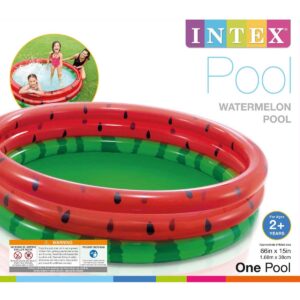 Intex 66-Inch Round Inflatable Outdoor Kids Swimming and Wading Watermelon Pool for Ages 2 and Up