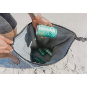 IceMule 1015-Grey Pro XLarge Collapsible Portable Soft Sided Roll Top 33 Liter 24 Can Lightweight Insulated Waterproof Backpack Cooler