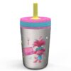 DreamWorks Trolls 12oz Stainless Steel Spill Proof Straw Tumbler - Zak Designs