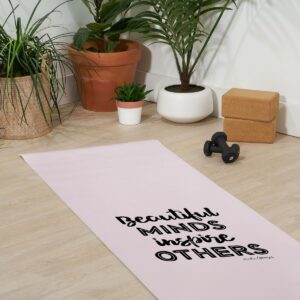 The Optimist Beautiful Minds Inspire Others (6mm) 24" x 70" Yoga Mat - Society6