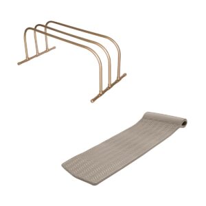 TRC Recreation PVC Pool Float Storage Drying Rack w/ Foam Mat Lounger Bronze