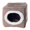 Pet Pal Cozy Cave Enclosed Cube Pet Bed - Light Coffee