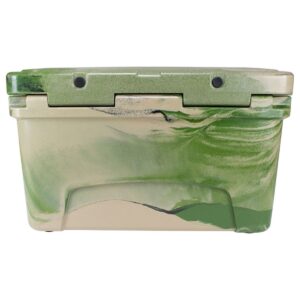 Elkton Outdoors ELK-ICE-45CAMO Heavy Duty Rotomolded Portable 45 Quart Commercial Grade Insulated Hardside Ice Chest Beverage Cooler, Camo